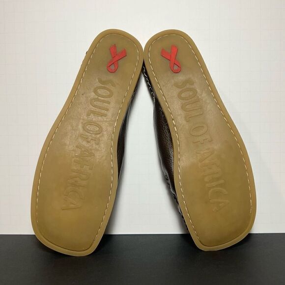Womens SOUL OF AFRICA Nerina Khulani Leather Slip On Loafers / Size 7.5 - EU 38 - Picture 8 of 9